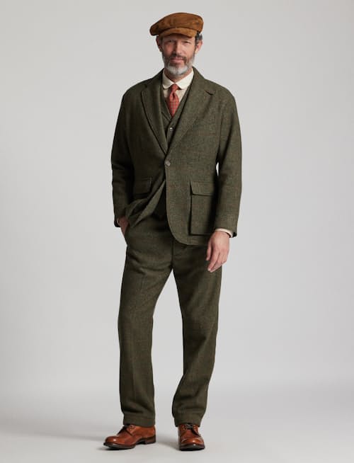 on model image of Braid Wool Blazer