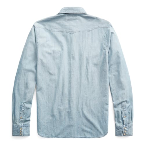 laydown image of Buffalo Western Chambray Workshirt