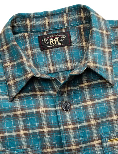 laydown detail image of Cameron Plaid Sport Shirt