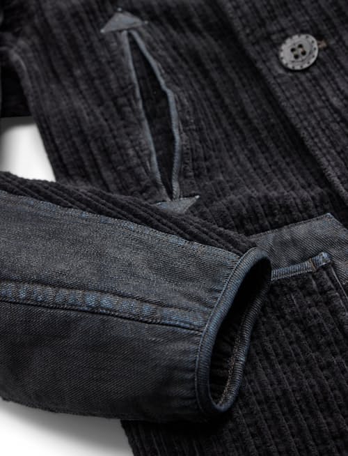 laydown detail image of Corduroy Port Peacoat