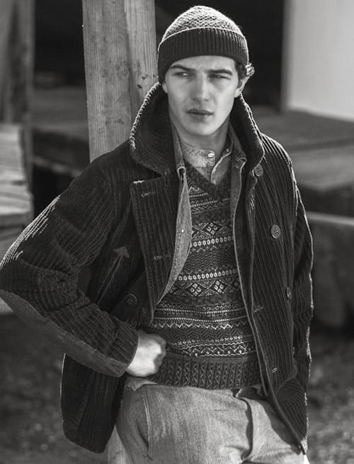 lifestyle image of Corduroy Port Peacoat