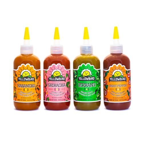 laydown image of Organic Hot Sauce Set