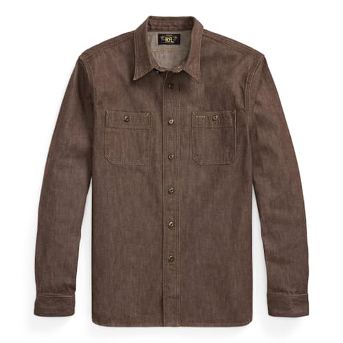 laydown image of Harvest Denim Workshirt