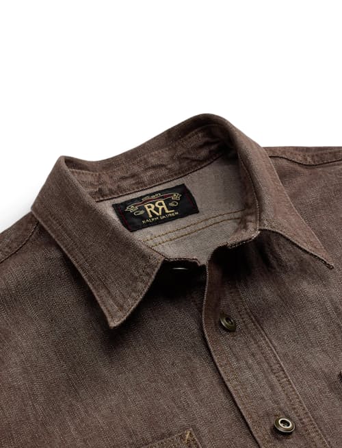 laydown detail image of Harvest Denim Workshirt