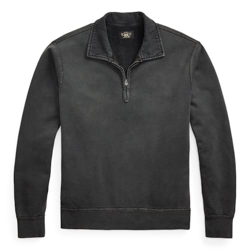 laydown image of Heavyweight Terry Quarter Zip Pullover