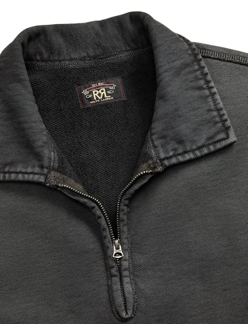 laydown detail image of Heavyweight Terry Quarter Zip Pullover