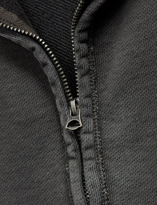 laydown detail image of Heavyweight Terry Quarter Zip Pullover