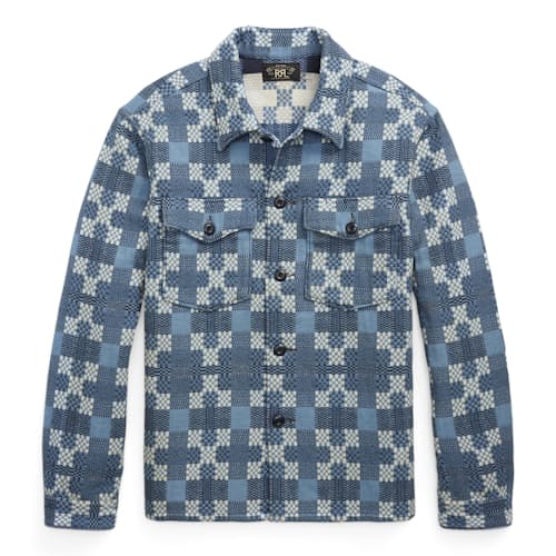 laydown image of Jacquard Regiment Overshirt