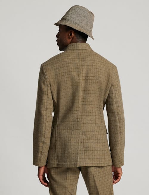 on model image of Morris Wool Blazer