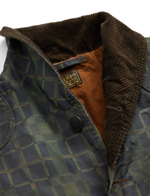 laydown detail image of Oilcloth Galway Jacket