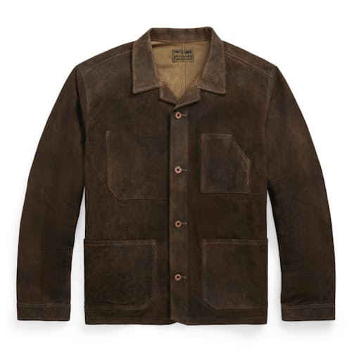 laydown image of Roughout Suede Kenmare Shirt Jacket