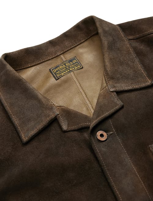 laydown detail image of Roughout Suede Kenmare Shirt Jacket