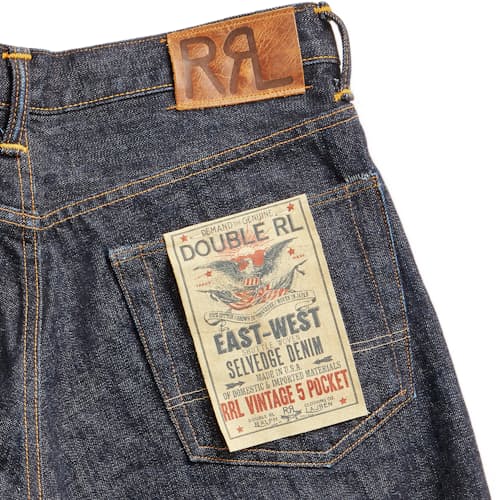laydown detail image of Straight Fit Selvedge Denim Jeans