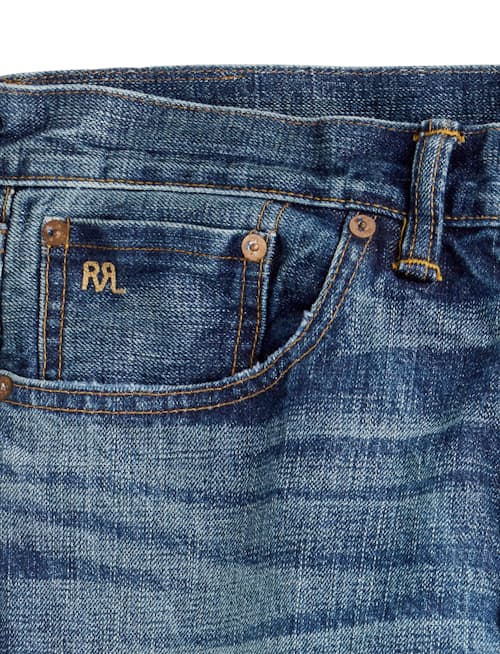 laydown detail image of Straight Fit Selvedge Denim Jeans