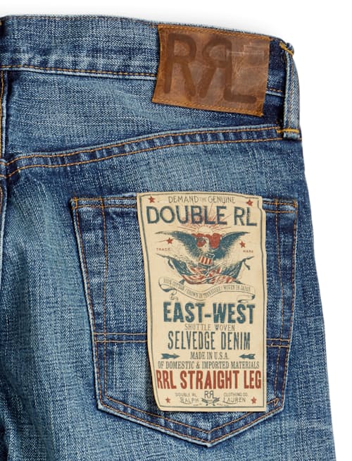 laydown detail image of Straight Fit Selvedge Denim Jeans