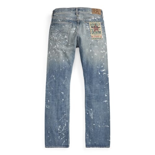 laydown image of Straight Fit Selvedge Denim Jeans