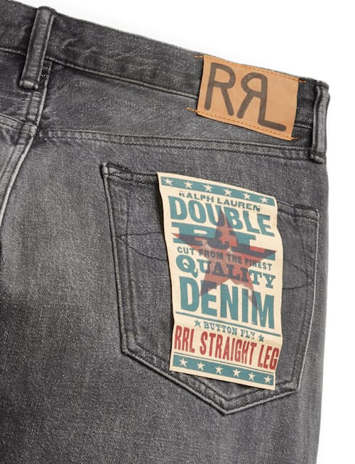 laydown detail image of Straight Fit Selvedge Denim Jeans