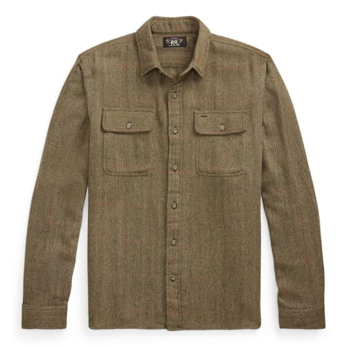 laydown image of Tweed Grayson Workshirt