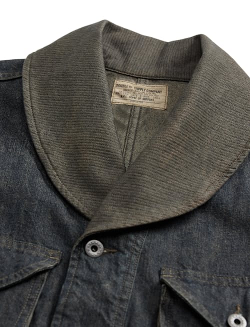 laydown detail image of Vintage Indigo Hugo Denim Jacket