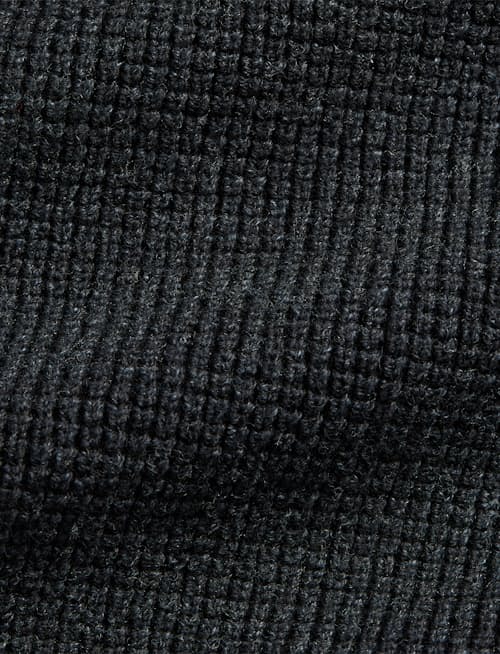 laydown detail image of Waffle Knit Crewneck Sweater