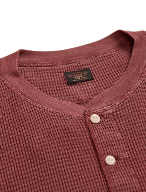 laydown detail image of Waffle Knit Henley