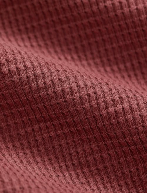 laydown detail image of Waffle Knit Henley