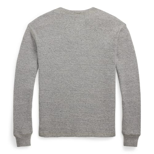 laydown image of Waffle Knit Henley T-Shirt