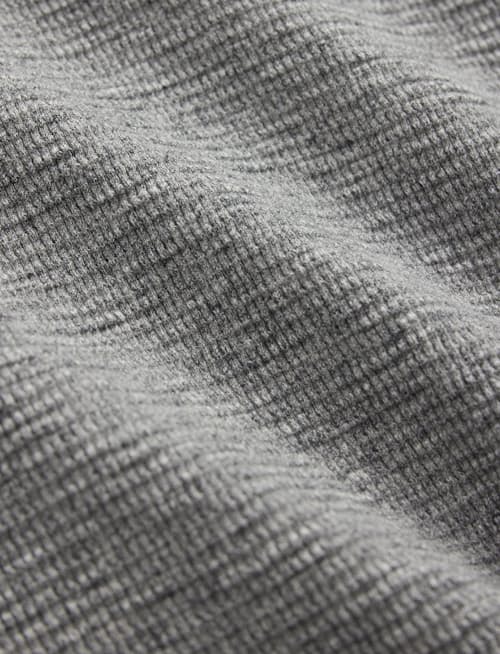 laydown detail image of Waffle Knit Henley T-Shirt