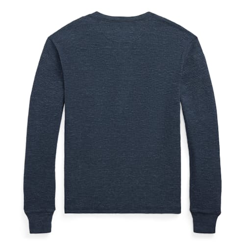 laydown image of Waffle Knit Henley T-Shirt