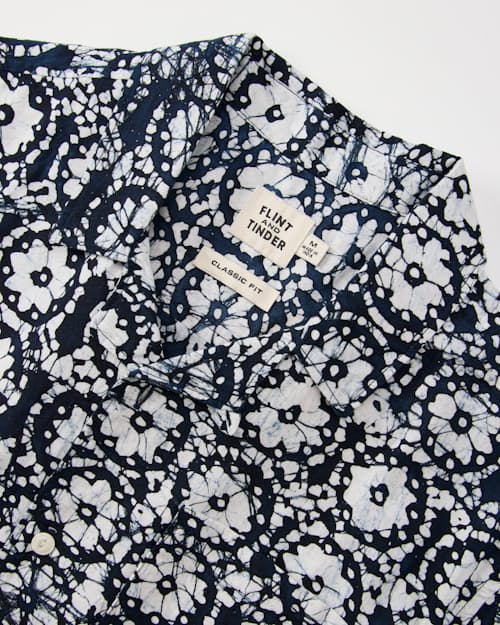 laydown detail image of Block Print Camp Collar Shirt