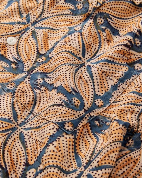 laydown detail image of Block Print Camp Collar Shirt