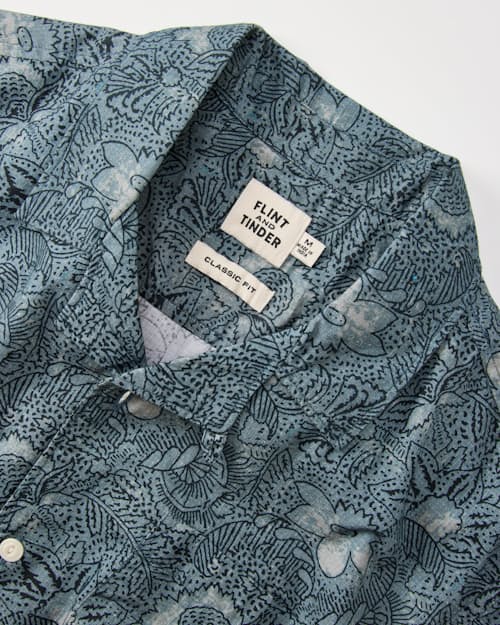 laydown detail image of Block Print Camp Collar Shirt