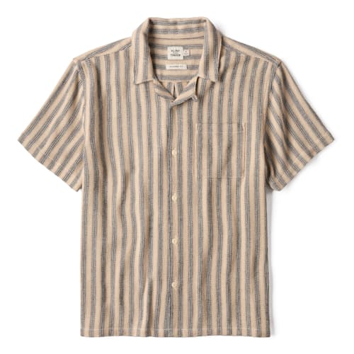 laydown image of Open Weave Camp Collar Shirt