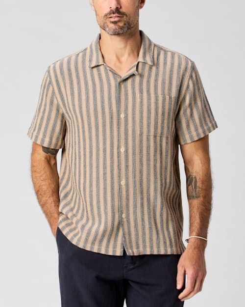 lifestyle image of Open Weave Camp Collar Shirt