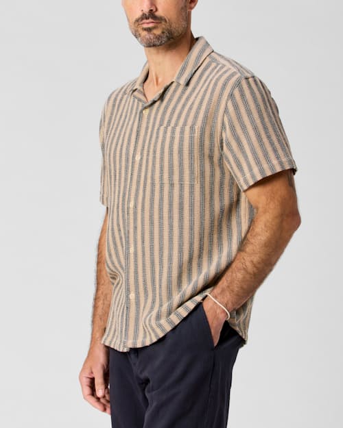 lifestyle image of Open Weave Camp Collar Shirt