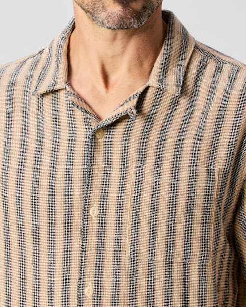 lifestyle image of Open Weave Camp Collar Shirt