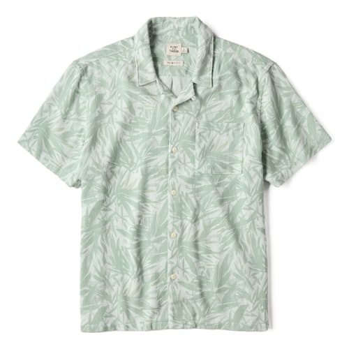 laydown image of Open Weave Camp Collar Shirt