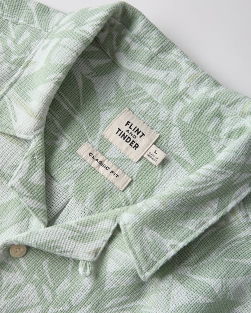 laydown detail image of Open Weave Camp Collar Shirt