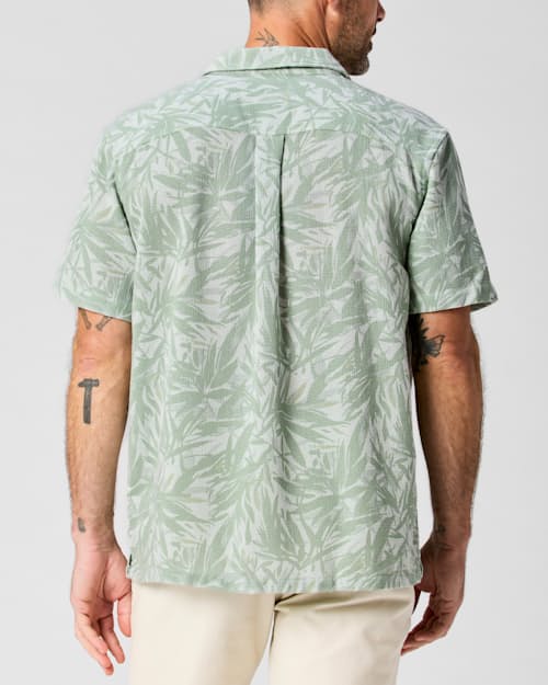 lifestyle image of Open Weave Camp Collar Shirt
