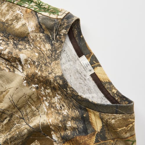 laydown detail image of Realtree® Camo Long Sleeve Pocket T-Shirt