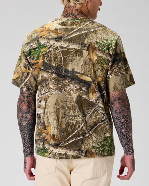 on model image of Realtree® Camo Pocket T-Shirt