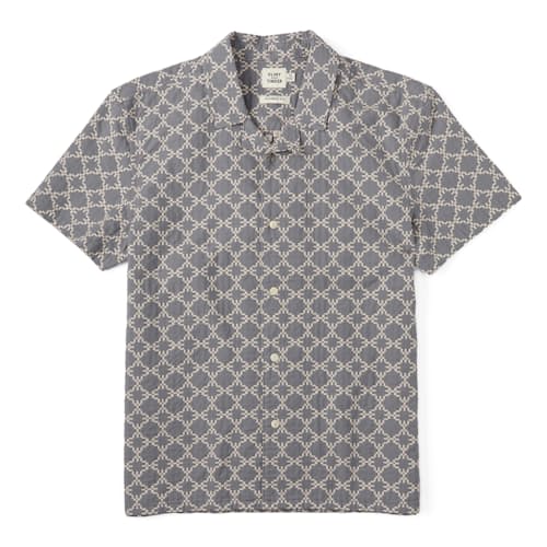 laydown image of Dobby Camp Collar Shirt