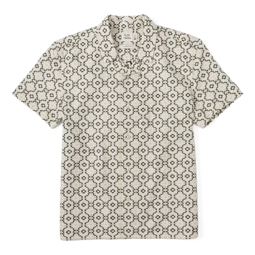 laydown image of Dobby Camp Collar Shirt
