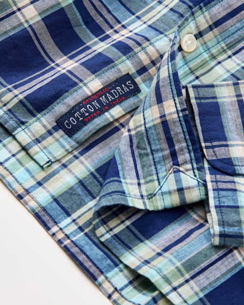 laydown detail image of Madras Long Sleeve Button Down