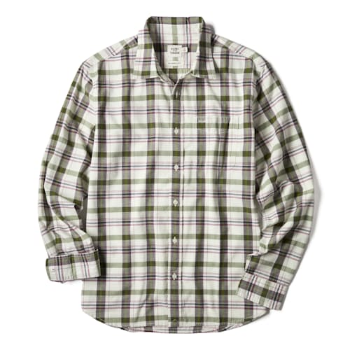 laydown image of Madras Long Sleeve Button Down