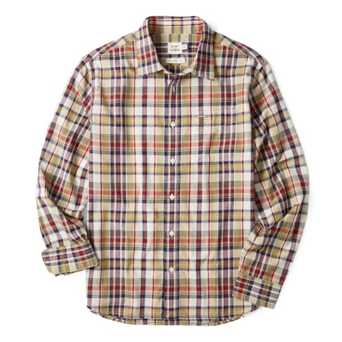 laydown image of Madras Long Sleeve Button Down