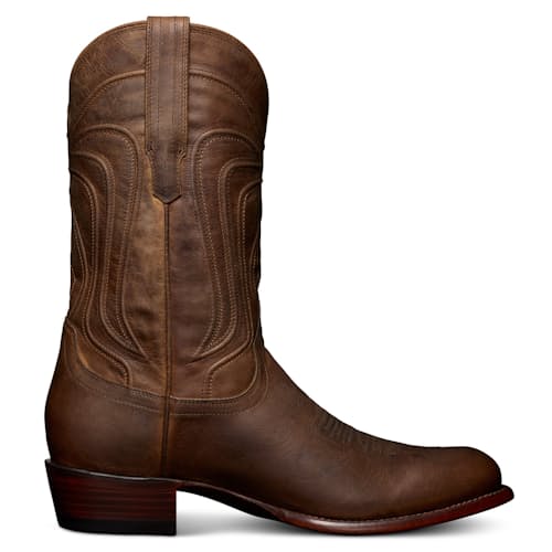 laydown image of Cartwright Leather Western Boot