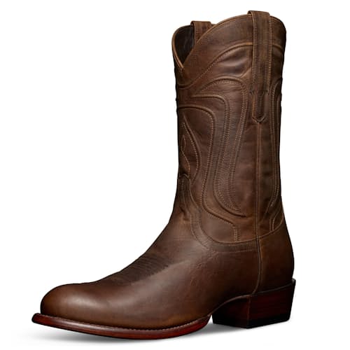 laydown image of Cartwright Leather Western Boot