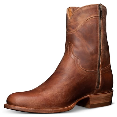 laydown image of Dean Zip Goat Leather Western Boot