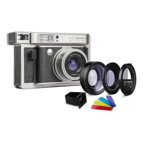 laydown image of Lomo’Instant Wide Camera & Lenses Monte Carlo Edition